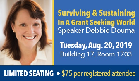 decorative image of DebbieDouma-Highlight-NPC , August 20 —SURVIVING AND SUSTAINING IN A GRANT SEEKING WORLD 2019-07-23 14:24:10