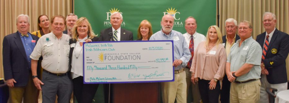 decorative image of McGuires2020check , Molly McGuire Endowed Scholarship grows by $50,000 after McGuire’s/IPC donation 2020-11-13 08:46:41