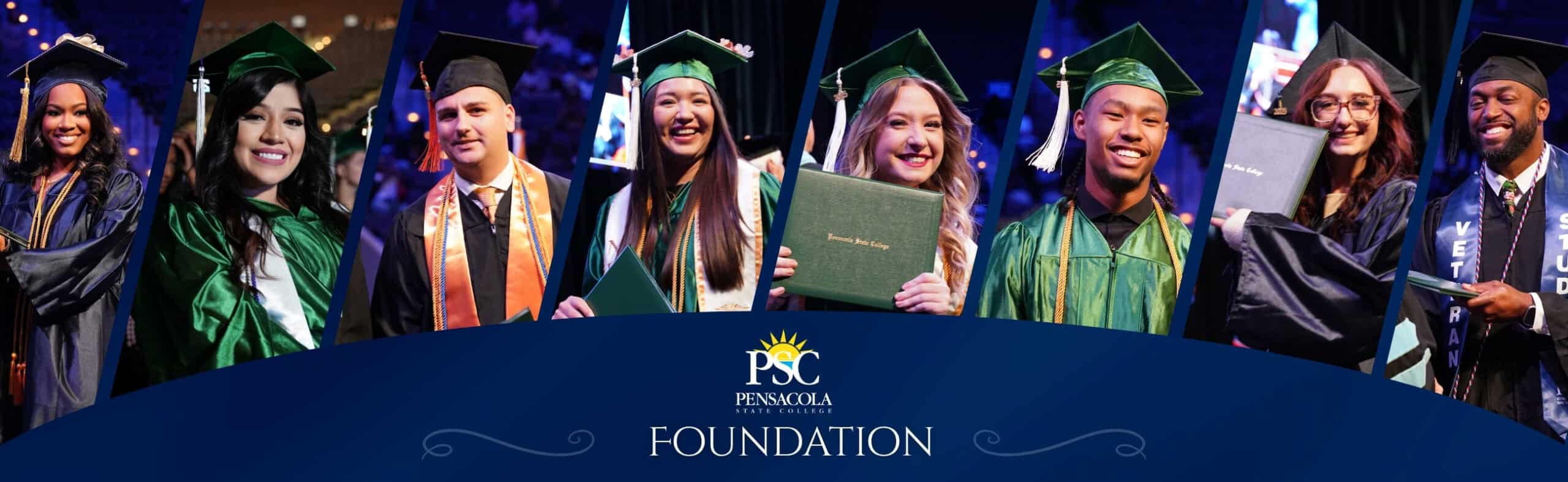 PSC Student Graduates smiling for the camera