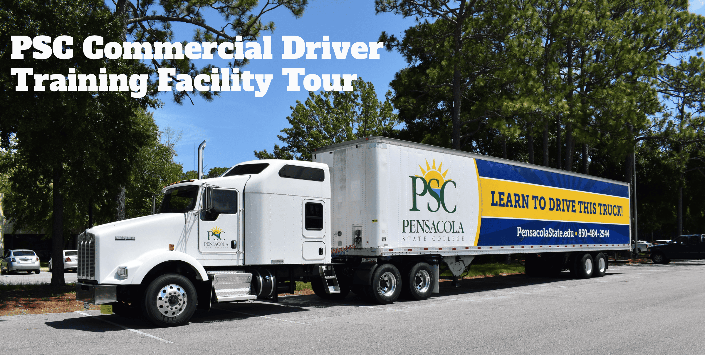 Decorative image of the Truck Driving Facility tour.