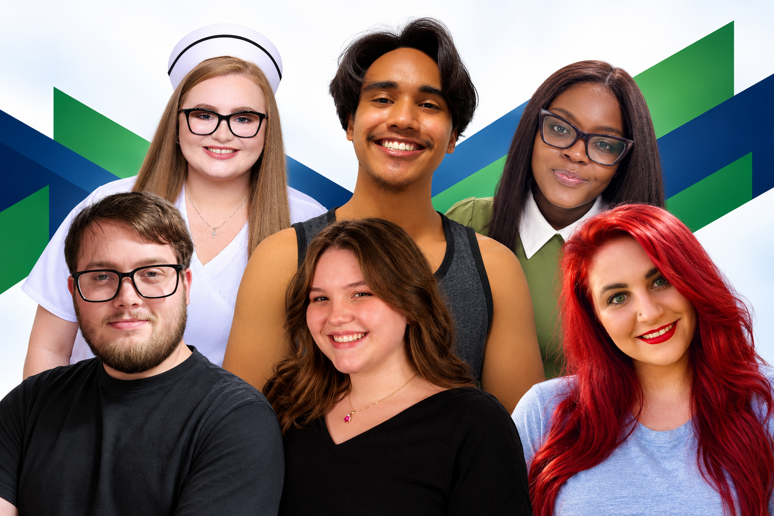 a collage of first generation student portraits